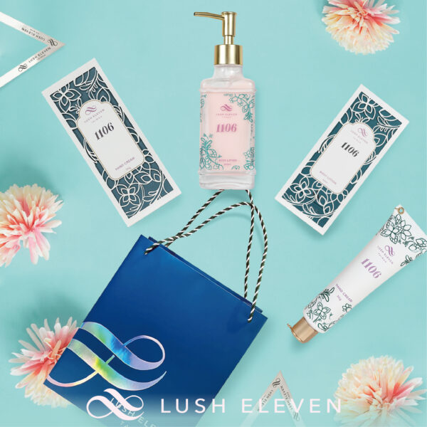 Lush Eleven_紙袋+全商品圖 1106 極致系列組合|護手精華凝霜+身體精華活能精萃乳